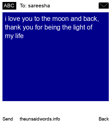 unsent message to sareesha