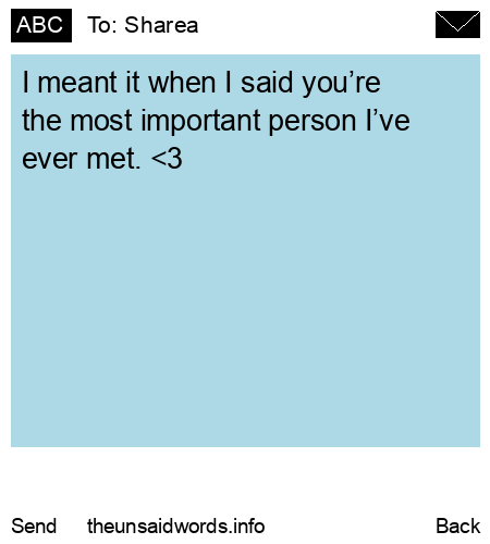 unsent message to Sharea