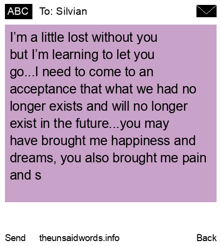 unsent message to Silvian