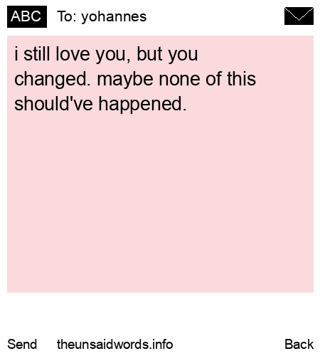 unsent message to yohannes