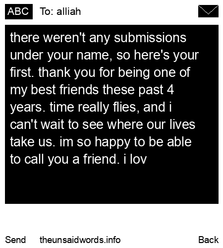 unsent message to alliah