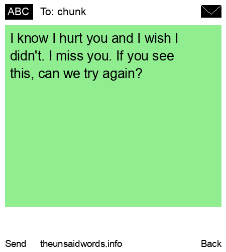 unsent message to chunk