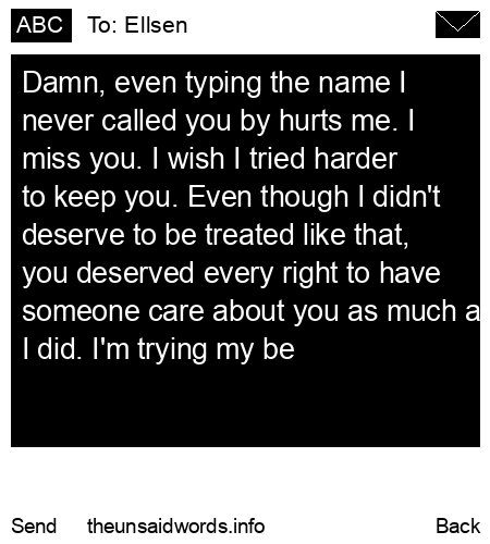 unsent message to Ellsen