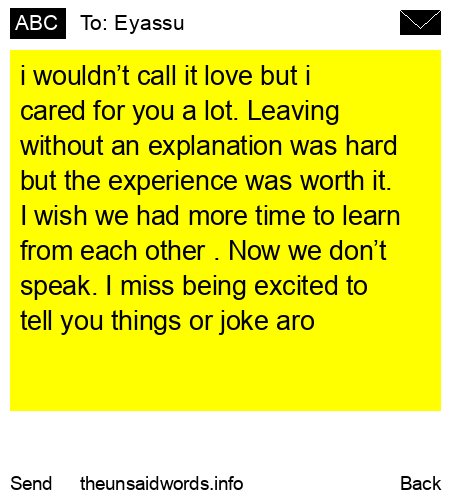 unsent message to Eyassu