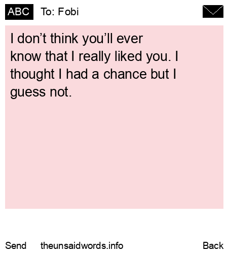 unsent message to Fobi