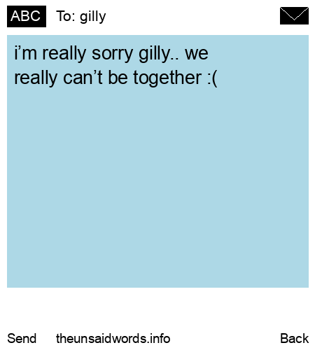 unsent message to gilly