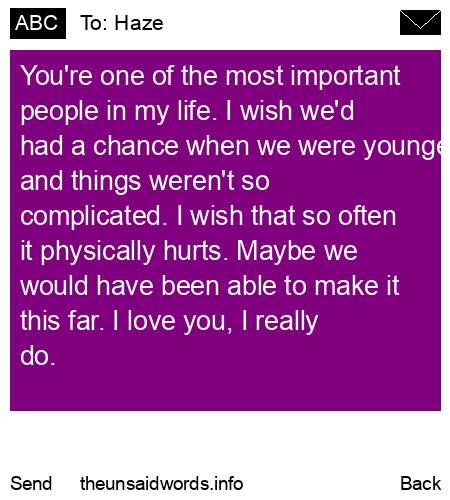 unsent message to Haze