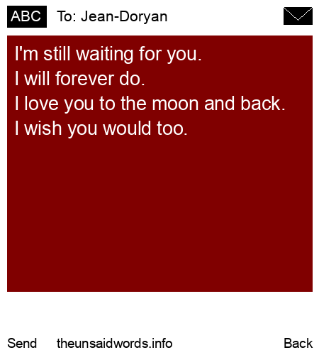 unsent message to Jean-Doryan