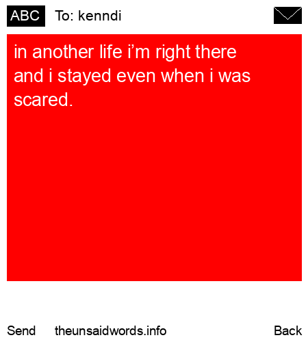 unsent message to kenndi