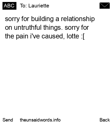 unsent message to Lauriette