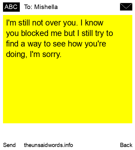 unsent message to Mishella