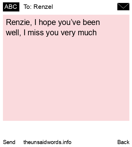 unsent message to Renzel