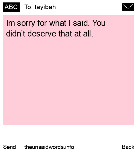 unsent message to tayibah