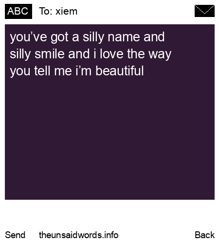 unsent message to xiem