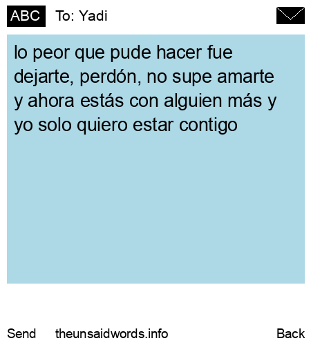 unsent message to Yadi