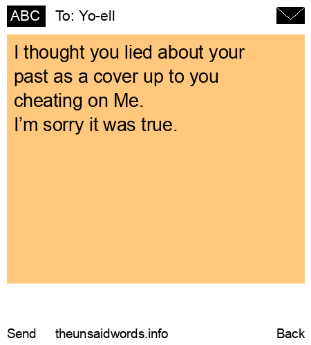 unsent message to Yo-ell
