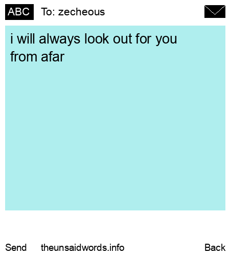 unsent message to zecheous