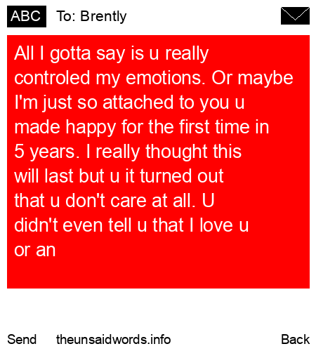 unsent message to Brently