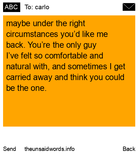 unsent message to carlo