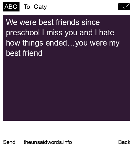 unsent message to Caty