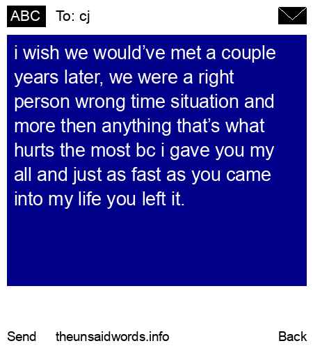 unsent message to cj