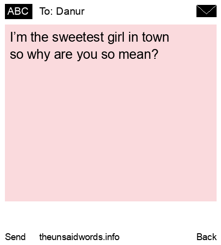 unsent message to Danur