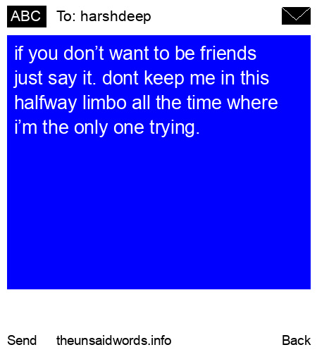 unsent message to harshdeep