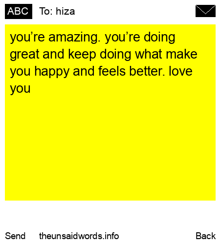 unsent message to hiza