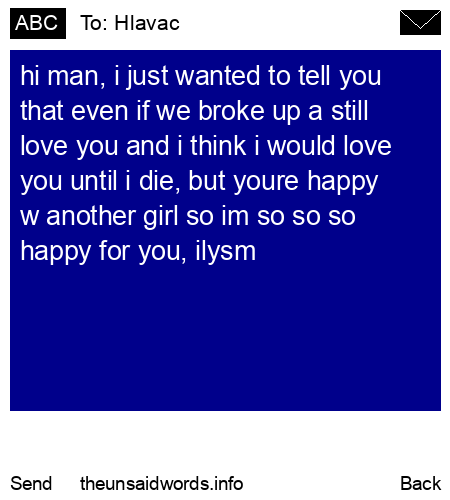 unsent message to Hlavac