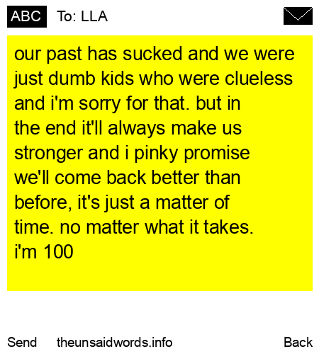 unsent message to LLA