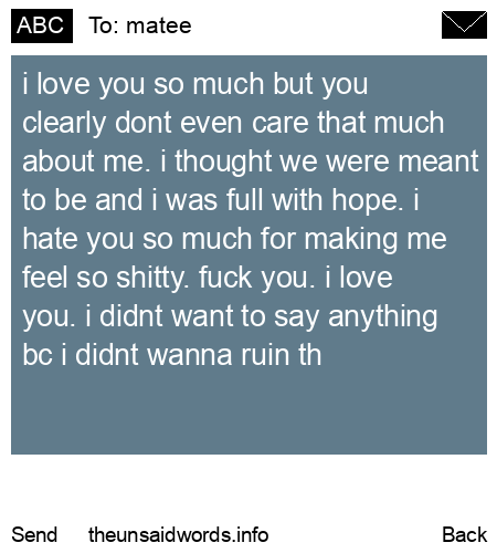 unsent message to matee