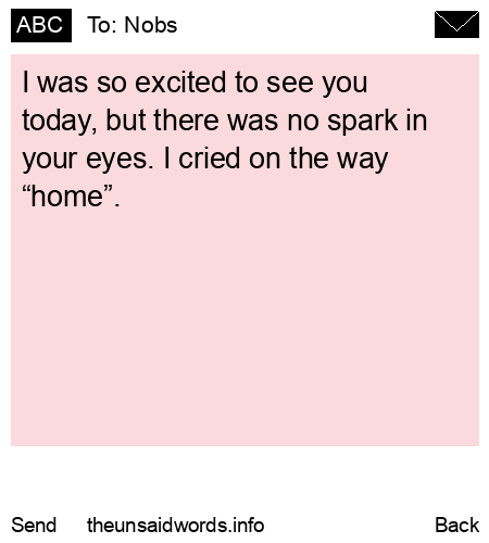 unsent message to Nobs