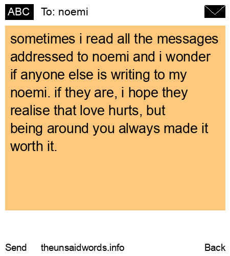 unsent message to noemi
