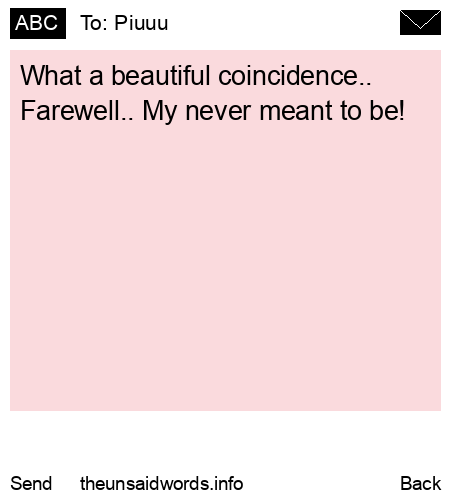 unsent message to Piuuu