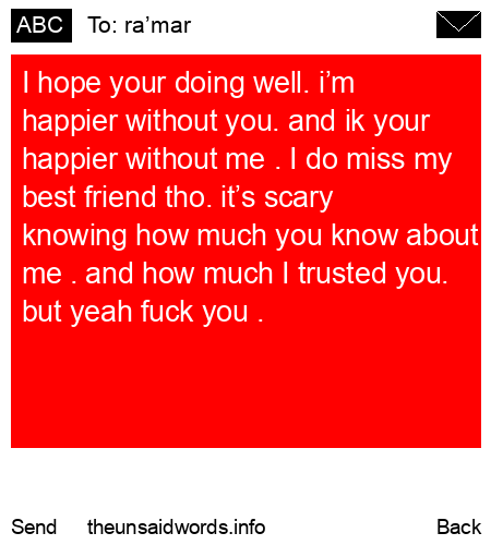 unsent message to ra’mar