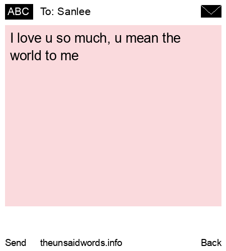 unsent message to Sanlee
