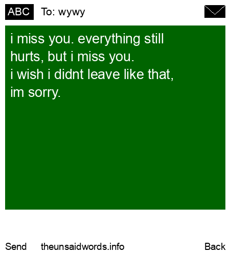 unsent message to wywy