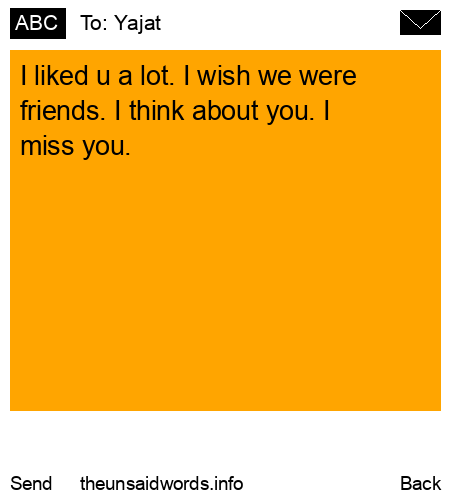 unsent message to Yajat