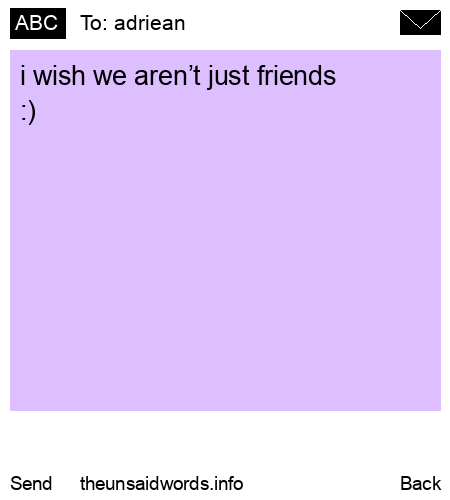 unsent message to adriean