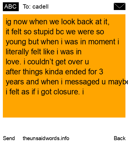 unsent message to cadell