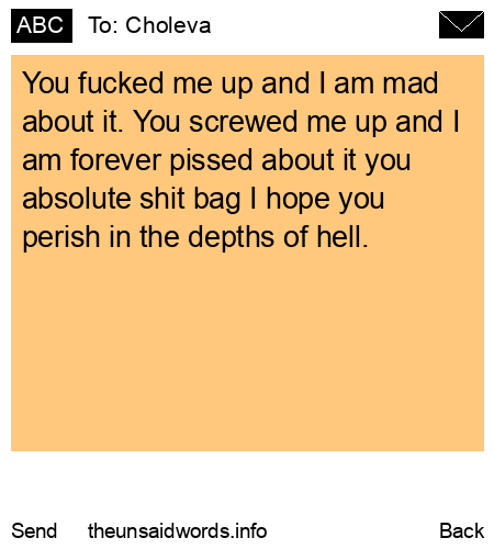 unsent message to Choleva