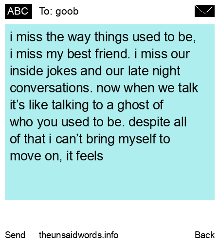 unsent message to goob