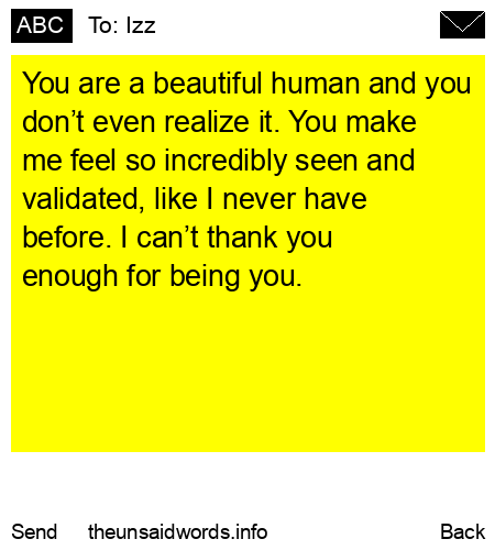 unsent message to Izz