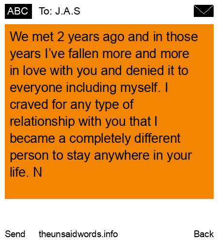 unsent message to J.A.S