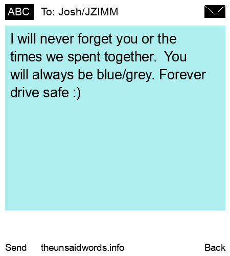 unsent message to Josh/JZIMM