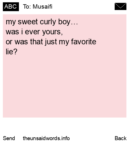 unsent message to Musaifi
