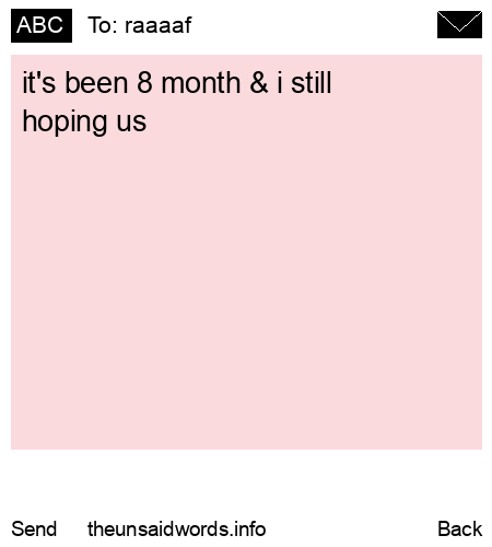 unsent message to raaaaf 
