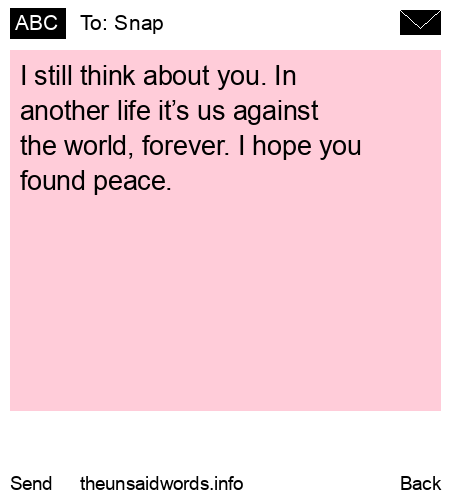 unsent message to Snap
