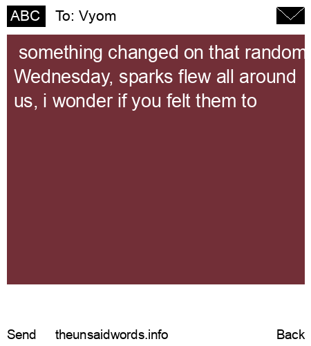 unsent message to Vyom