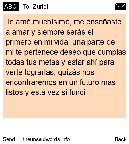 unsent message to Zuriel